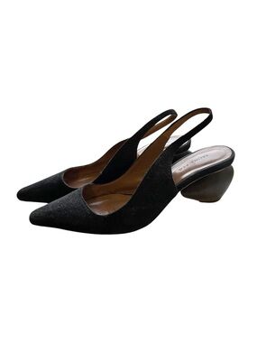 Rejina Pyo Slingback Suede Sculptured Heel Pointed Toe EU 37/ US 7